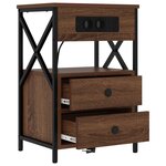 vidaXL Cabinet de chevet 2 Pièces Chêne marron 40 x 31 x 60 cm