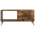 vidaXL Table basse Chêne fumé 90 x 50 x 40 cm Bois d'ingénierie