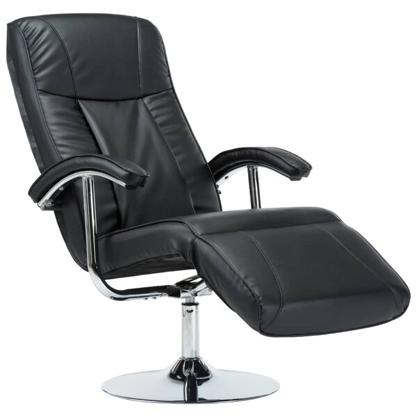 vidaXL Fauteuil TV Noir Similicuir