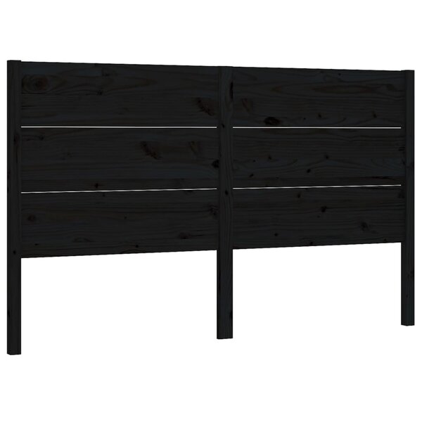 vidaXL Tête de lit Noir 206x4x100 cm Bois massif de pin