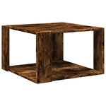 vidaXL Table basse chêne fumé 51 5x51 5x30 cm bois d'ingénierie