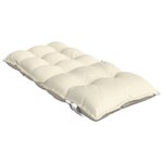vidaXL Coussins de chaise à dossier bas lot de 4 crème tissu oxford