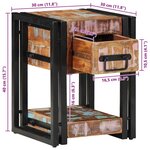 vidaXL Cabinet de chevet avec tiroir 2 Pièces 30 x 30 x 40 cm