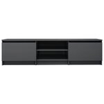 Vidaxl meuble tv gris brillant 140x40x35 5 cm aggloméré