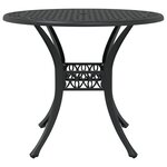 Ensemble de jardin 7 pièces vidaXL en aluminium noir