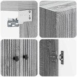 vidaXL Armoire Murale Sonoma gris 59 x 31 x 60 cm Bois d'ingénierie