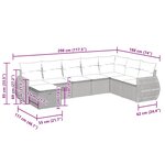 vidaXL Salon de jardin 8 Pièces avec coussins noir résine tressée