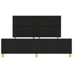 Lit vidaXL Noir 180x200 cm en tissu