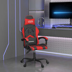 vidaXL Chaise de jeu Noir et rouge Similicuir