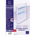 Sachet De 2 Pochettes Adhésives À Soufflet - Pp Haute Qualité 20/100e - A4 - Cristal - X 10 - Exacompta