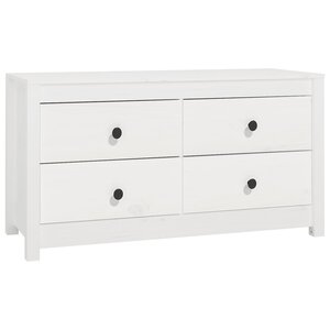 vidaXL Armoire latérale Blanc 100x40x54 cm Bois de pin massif