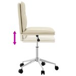 vidaXL Chaises à manger lot de 6 crème similicuir