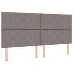 vidaXL Lit à ressorts avec matelas gris foncé 90x190 cm Taupe tissu