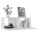 vidaXL Meuble TV Blanc 80x30x30 cm Bois d'ingénierie