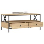vidaXL Table basse chêne sonoma 100x51x45 cm bois d'ingénierie