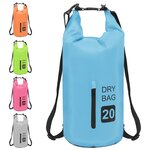 Vidaxl sac sec avec fermeture éclair bleu 20 l pvc