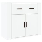 vidaXL Buffet haut Blanc Bois d'ingénierie