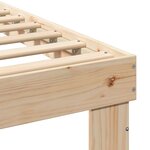 vidaXL Cadre de lit avec tiroir Marron 75 x 190 cm Bois massif en pin