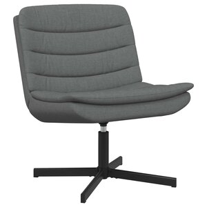 vidaXL Chaise pivotante Gris foncé 63 x 75 x 76 cm tissu