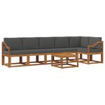 vidaXL Ensemble de canapés d'extérieur 7 Pièces Naturel et Anthracite