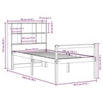 vidaXL Lit bibliothèque sans matelas 90x200 cm bois de pin massif