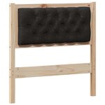 vidaXL Tête de lit Autre Marron et noir 75 cm Bois massif en pin