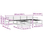 vidaXL Ensemble de canapés d'extérieur 6 Pièces Naturel