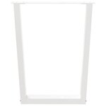 vidaXL Pieds de table à manger en forme de V  3 pièces  blanc  70 x (72-73 3) cm  acier