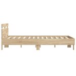 vidaXL Cadre de lit avec LED Sonoma 137 x 190 cm Bois d'ingénierie