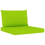 vidaXL Salon de jardin 5 Pièces avec coussins vert brillant