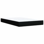 vidaXL Sommier à lattes de lit avec matelas Noir 120x200 cm Tissu