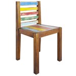 vidaXL Chaises à manger lot de 6 bois de récupération solide