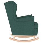vidaXL Chaise à bascule vert foncé 74x90x102 cm tissu