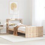 vidaXL Cadre de lit avec tête de lit sans matelas 100x200 cm