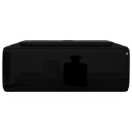 Vasque rectangulaire à trou Noir en céramique pour salle de bain