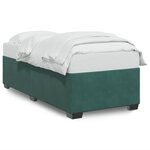 vidaXL Cadre de lit sans matelas vert foncé 90x200 cm velours