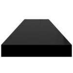 vidaXL Étagères murales flottantes 4 Pièces noir 120x23 5x3 8 cm MDF