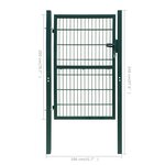 vidaXL Portillon Acier 106x248 cm Vert