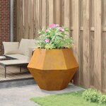vidaXL Jardinière Rouillé 100 x 100 x 80 cm