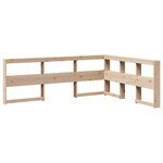 vidaXL Lit bibliothèque sans matelas 140x200 cm bois massif de pin