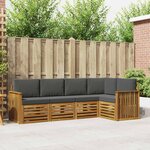 vidaXL Ensemble de canapé d'angle 5 Pièces Naturel et Anthracite