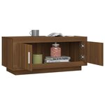 Vidaxl table basse chêne marron 102x50x45 cm bois d'ingénierie
