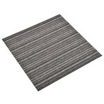 vidaXL Dalles de tapis de sol 20 Pièces 5 m² 50x50 cm Anthracite rayé
