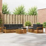 vidaXL Ensemble de canapés d'extérieur 6 Pièces Naturel et Anthracite