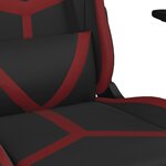 vidaXL Chaise de jeu de massage Noir et rouge bordeaux Similicuir