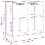 Meuble de rangement vidaXL Noir Chêne 84 5x38x89 cm Bois d'ingénierie