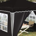 vidaXL Tente de fête pop-up 288 x 288 x 245 cm Noir Tissu Oxford