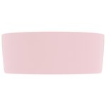 vidaXL Lavabo rond de luxe Rose mat 40x15 cm Céramique