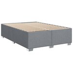 vidaXL Sommier à lattes de lit avec matelas Gris clair 140x200cm Tissu