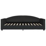 vidaXL Lit de repos sans matelas noir 100x200 cm tissu